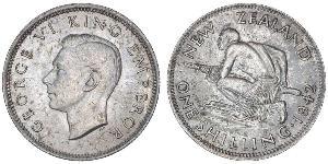 1 Shilling Nuova Zelanda Argento Giorgio VI (1895-1952)