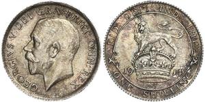 1 Shilling Regno Unito  Argento Giorgio V (1865-1936)