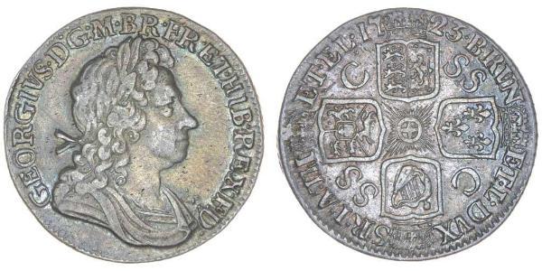 1 Shilling Regno Unito di Gran Bretagna (1707-1801) Argento Giorgio I (1660-1727)