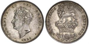 1 Shilling Regno Unito di Gran Bretagna e Irlanda (1801-1922) Argento Giorgio IV (1762-1830)