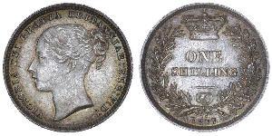 1 Shilling Regno Unito di Gran Bretagna e Irlanda (1801-1922) Argento Vittoria (1819 - 1901)