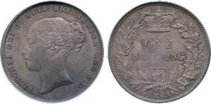 1 Shilling Regno Unito di Gran Bretagna e Irlanda (1801-1922) Argento Vittoria (1819 - 1901)