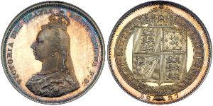 1 Shilling Regno Unito di Gran Bretagna e Irlanda (1801-1922) Argento Vittoria (1819 - 1901)