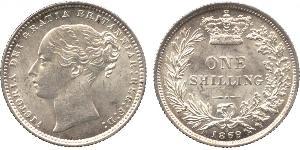 1 Shilling Regno Unito di Gran Bretagna e Irlanda (1801-1922) Argento Vittoria (1819 - 1901)