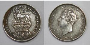 1 Shilling Regno Unito di Gran Bretagna e Irlanda (1801-1922) Argento Giorgio IV (1762-1830)