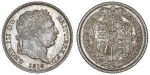 1 Shilling Regno Unito di Gran Bretagna e Irlanda (1801-1922) Argento Giorgio III (1738-1820)