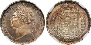 1 Shilling Regno Unito di Gran Bretagna e Irlanda (1801-1922) Argento Giorgio IV (1762-1830)