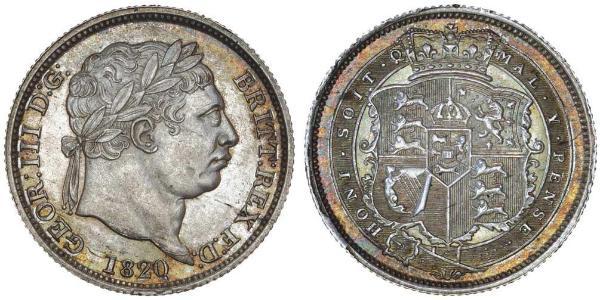 1 Shilling Regno Unito di Gran Bretagna e Irlanda (1801-1922) Argento Giorgio III (1738-1820)