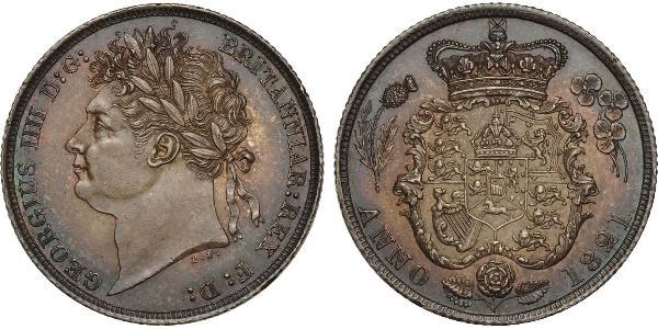 1 Shilling Regno Unito di Gran Bretagna e Irlanda (1801-1922) Argento Giorgio IV (1762-1830)