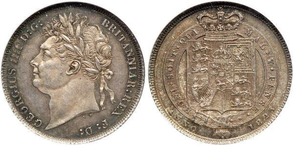 1 Shilling Regno Unito di Gran Bretagna e Irlanda (1801-1922) Argento Giorgio IV (1762-1830)