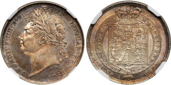 1 Shilling Regno Unito di Gran Bretagna e Irlanda (1801-1922) Argento Giorgio IV (1762-1830)