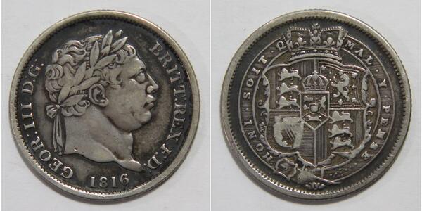 1 Shilling Regno Unito di Gran Bretagna e Irlanda (1801-1922) Argento Giorgio III (1738-1820)