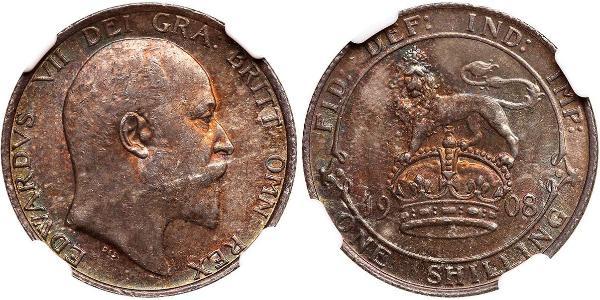 1 Shilling Regno Unito di Gran Bretagna e Irlanda (1801-1922) Argento Edoardo VII (1841-1910)