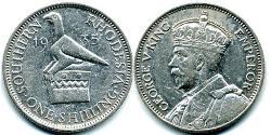 1 Shilling Rhodesia (1965 - 1979) Argento 