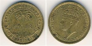 1 Shilling British West Africa (1780 - 1960) Brass George VI (1895-1952)