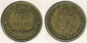 1 Shilling British West Africa (1780 - 1960) Brass George VI (1895-1952)