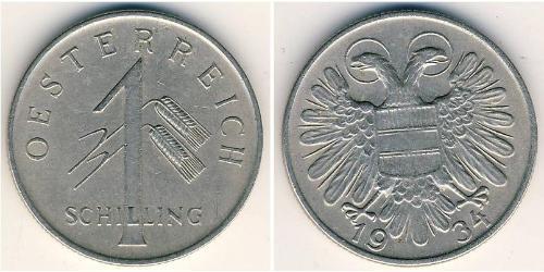 1 Shilling Federal State of Austria (1934-1938) Copper/Nickel 