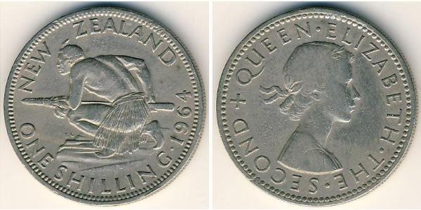 1 Shilling New Zealand Copper/Nickel Elizabeth II (1926-2022)