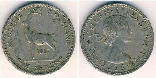 1 Shilling Southern Rhodesia (1923-1980) Copper/Nickel Elizabeth II (1926-2022)