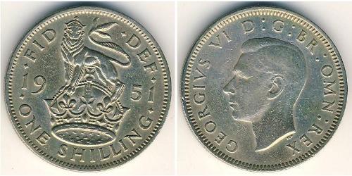 1 Shilling United Kingdom (1922-) Copper/Nickel George VI (1895-1952)