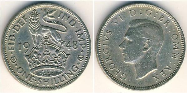 1 Shilling United Kingdom (1922-) Copper/Nickel George VI (1895-1952)