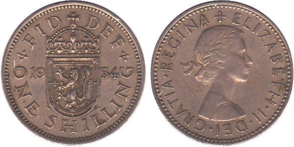 1 Shilling United Kingdom (1922-) Copper/Nickel Elizabeth II (1926-2022)