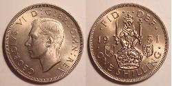 1 Shilling Feriind Kiningrik (1922-) Cuivre/Nickel George VI (1895-1952)