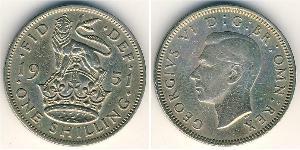 1 Shilling Feriind Kiningrik (1922-) Cuivre/Nickel George VI (1895-1952)