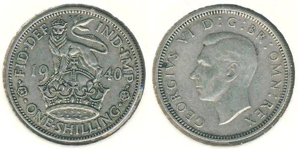 1 Shilling Feriind Kiningrik (1922-) Cuivre/Nickel George VI (1895-1952)