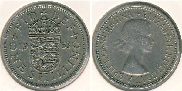 1 Shilling Vereinigtes Königreich (1922-) Kupfer/Nickel Elizabeth II (1926-2022)