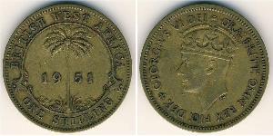 1 Shilling British West Africa (1780 - 1960) Laiton George VI (1895-1952)