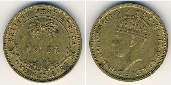 1 Shilling British West Africa (1780 - 1960) Laiton George VI (1895-1952)
