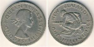 1 Shilling Nueva Zelanda Níquel/Cobre Isabel II (1926-2022)