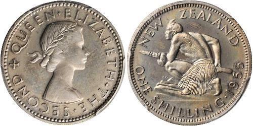 1 Shilling Nueva Zelanda Níquel/Cobre Isabel II (1926-2022)