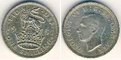 1 Shilling Reino Unido (1922-) Níquel/Cobre Jorge VI (1895-1952)