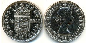 1 Shilling Reino Unido (1922-) Níquel/Cobre Isabel II (1926-2022)