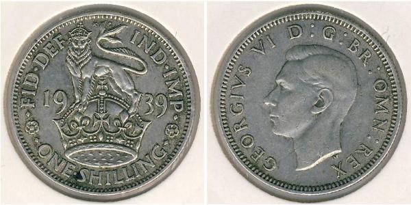 1 Shilling Reino Unido (1922-) Níquel/Cobre Jorge VI (1895-1952)