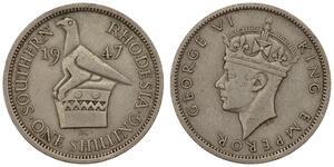 1 Shilling Southern Rhodesia (1923-1980) Níquel/Cobre Jorge VI (1895-1952)