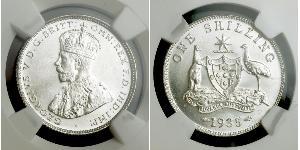 1 Shilling Australia (1788 - 1939) Plata Jorge V (1865-1936)