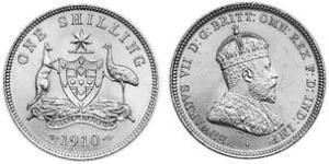 1 Shilling Australia (1788 - 1939) Plata Eduardo VII (1841-1910)