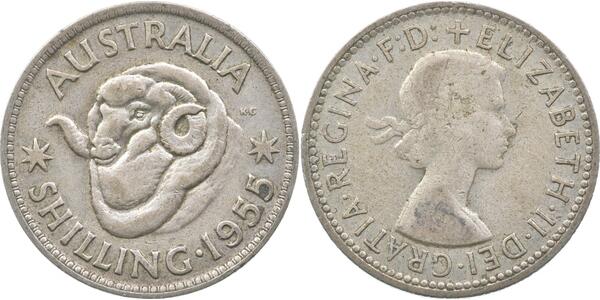 1 Shilling Australia (1939 - ) Plata Isabel II (1926-2022)