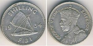 1 Shilling Imperio británico (1497 - 1949) / Fiyi Plata Jorge V (1865-1936)