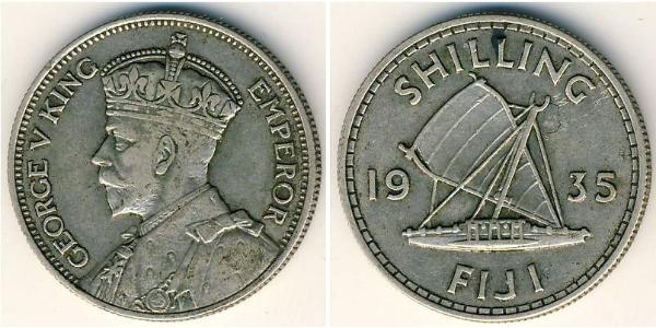 1 Shilling Imperio británico (1497 - 1949) / Fiyi Plata Jorge V (1865-1936)