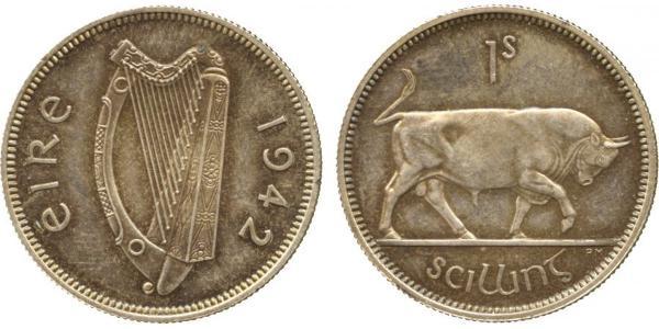 1 Shilling Irlanda (1922 - ) Plata 