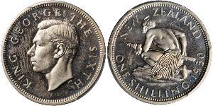 1 Shilling Nueva Zelanda Plata Jorge VI (1895-1952)