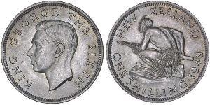 1 Shilling Nueva Zelanda Plata Jorge VI (1895-1952)