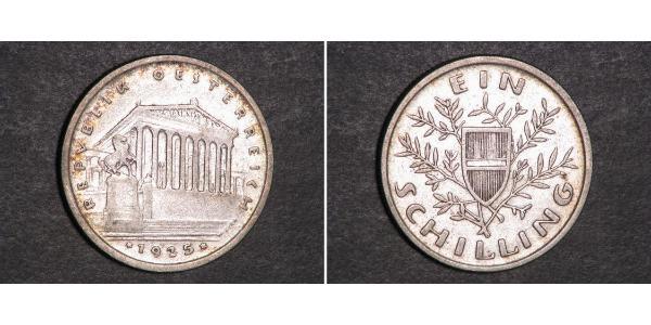 1 Shilling Primera República de Austria (1918-1934) Plata 