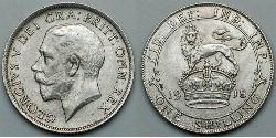 1 Shilling Reino Unido Plata Jorge V (1865-1936)