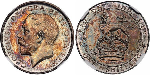 1 Shilling Reino Unido Plata Jorge V (1865-1936)