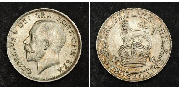 1 Shilling Reino Unido Plata Jorge V (1865-1936)